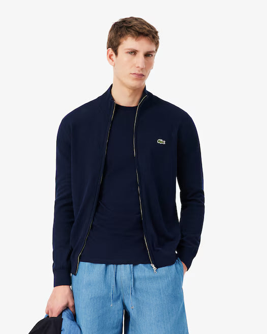 Pullover con zip in cotone Lacoste AH1957 00 166