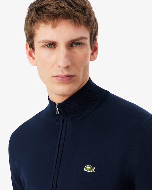 Pullover con zip in cotone Lacoste AH1957 00 166