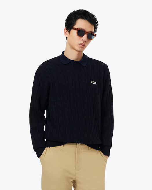 Maglione a trecce in lana AH2924 LACOSTE