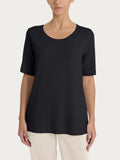 T-Shirt girocollo in viscosa Ragno DN12T7