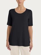 T-Shirt girocollo in viscosa Ragno DN12T7