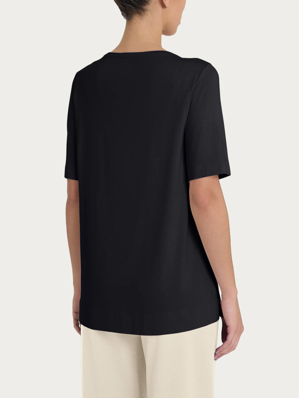 T-Shirt girocollo in viscosa Ragno DN12T7