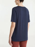 T-Shirt scollo a V in viscosa Ragno DN12TP