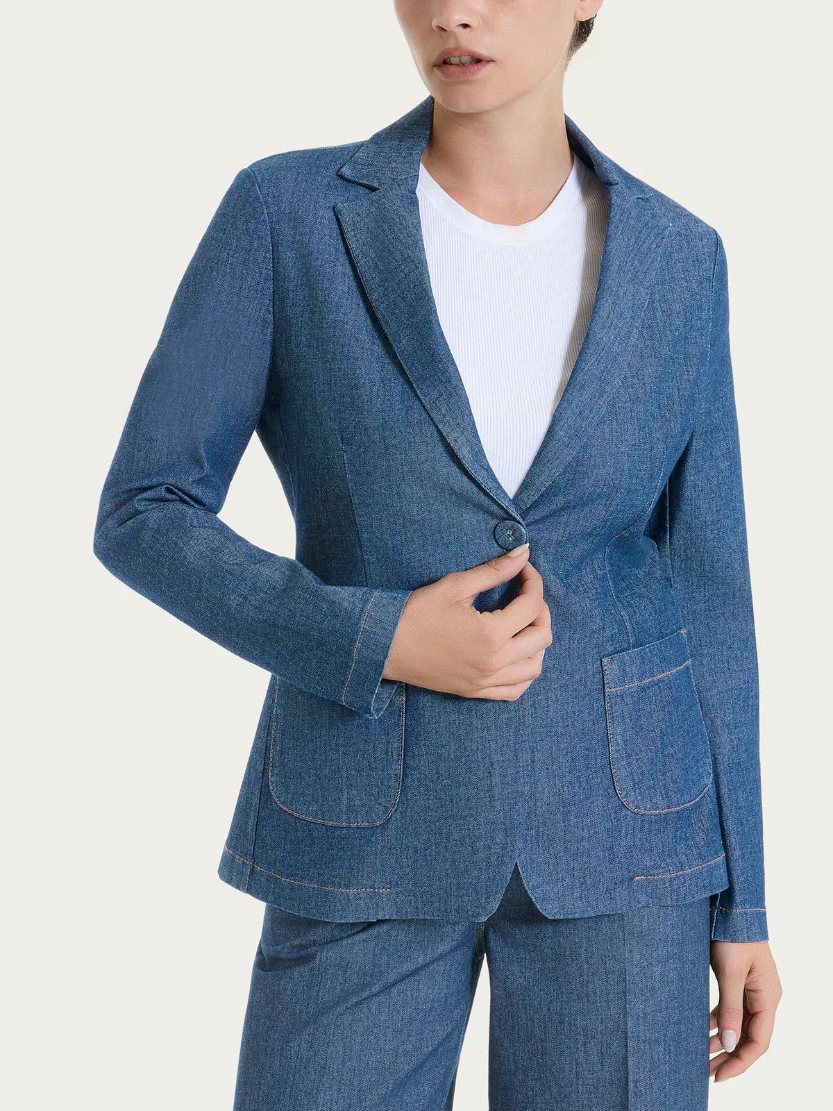 Blazer in denim leggero Ragno DN18G9