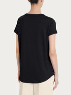 T-Shirt scollo V in Jersey Ragno DN36T8