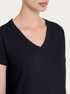 T-Shirt scollo V in Jersey Ragno DN36T8