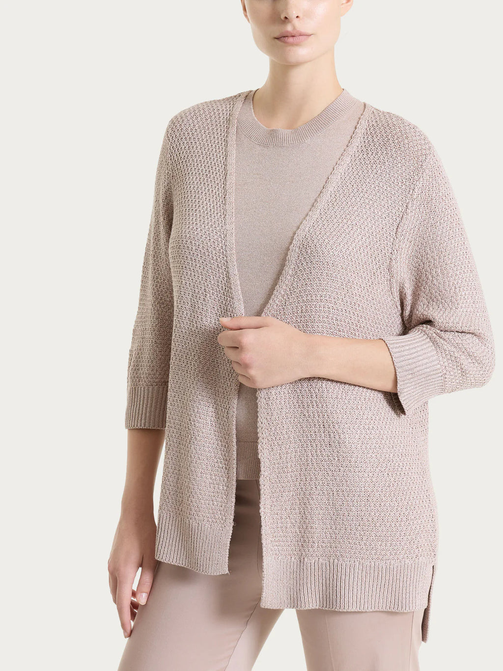 Cardigan aperto in lurex Ragno DS02MI