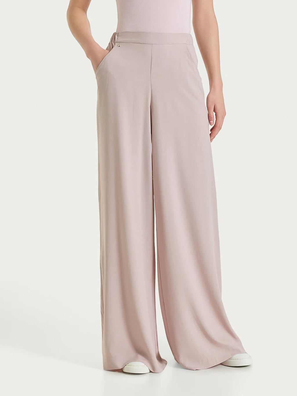 Pantalone lungo a palazzo in viscosa Ragno DS23PA
