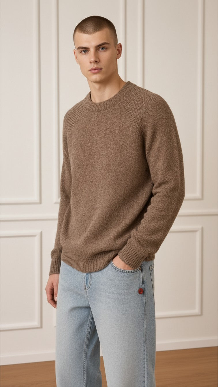 Maglia girocollo in ciniglia OE1F2W6M67