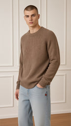 Maglia girocollo in ciniglia OE1F2W6M67