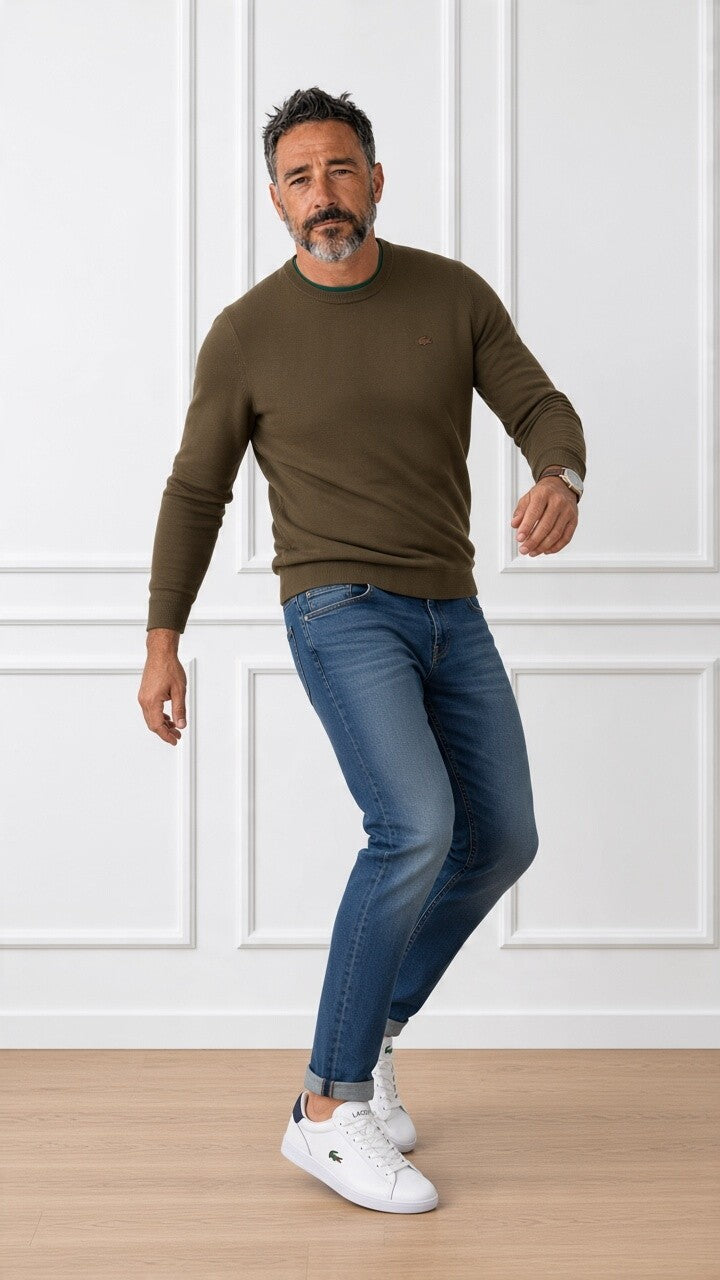 Maglia girocollo in lana merino AH1969 LACOSTE