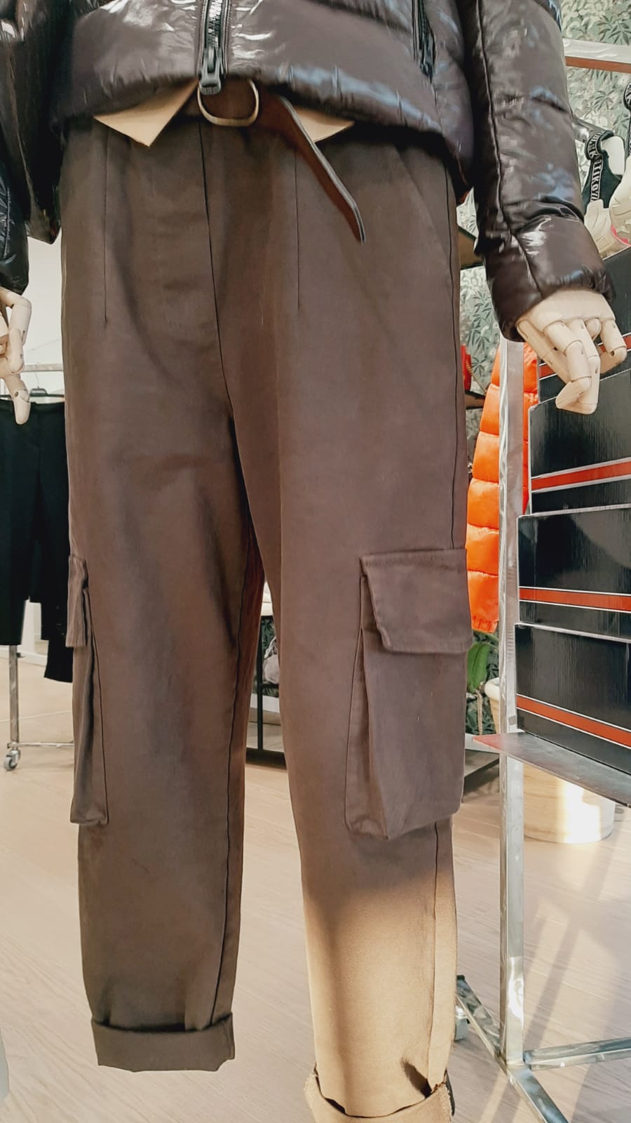 Pantalone cargo A24CA201 Le Streghe cacao