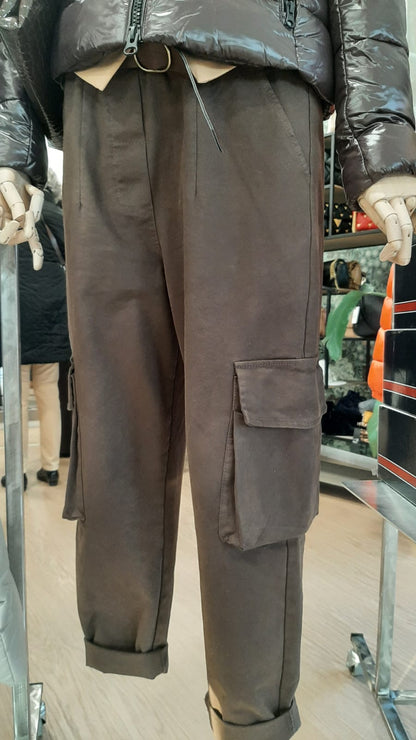 Pantalone cargo A24CA201 Le Streghe cacao