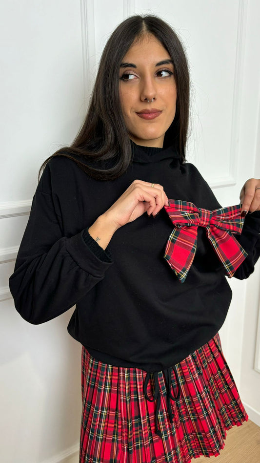 Felpa fiocco tartan Lokita LOK0015