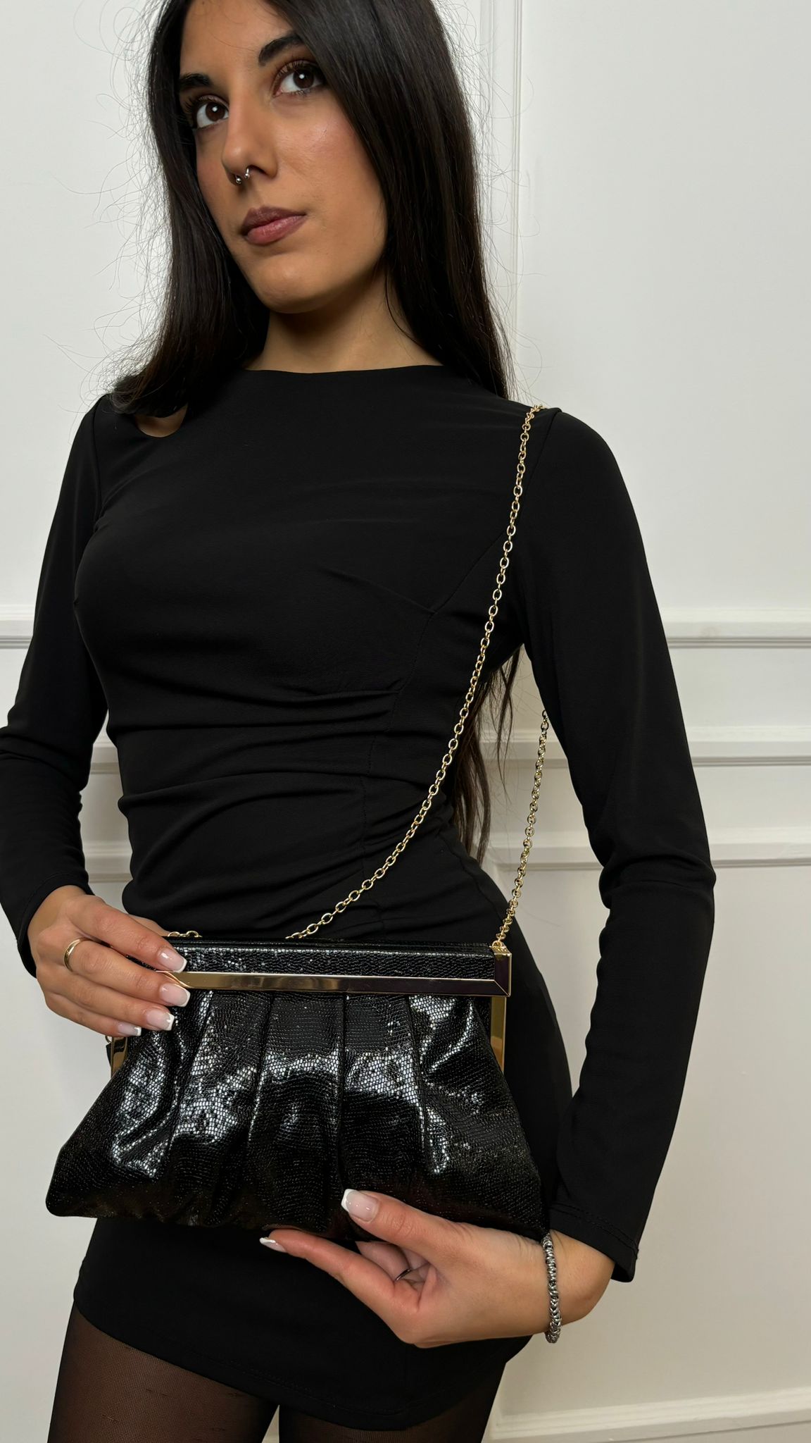 Borsa clutch 283 nero