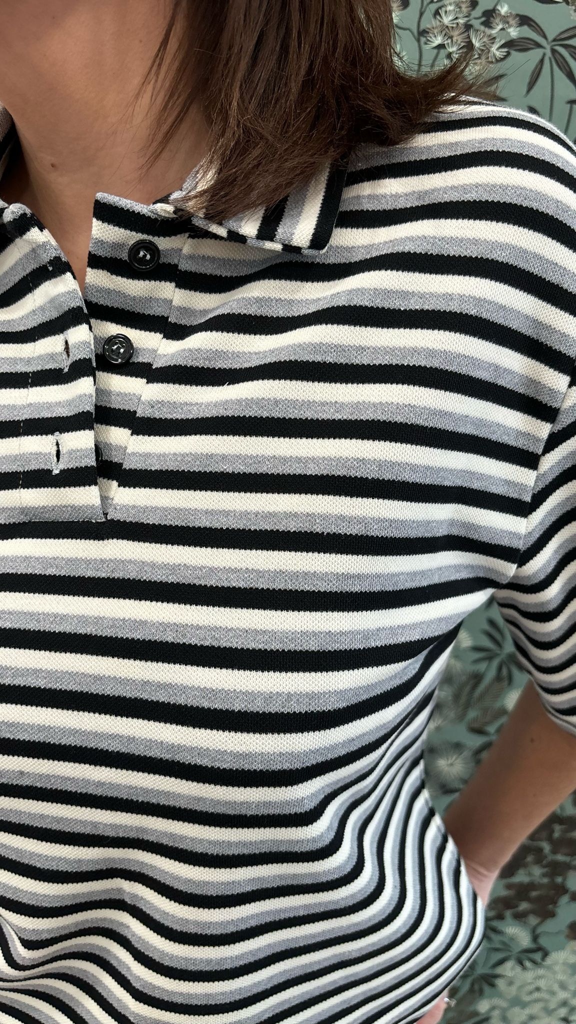 Polo righe TD0773 Vicolo grigio