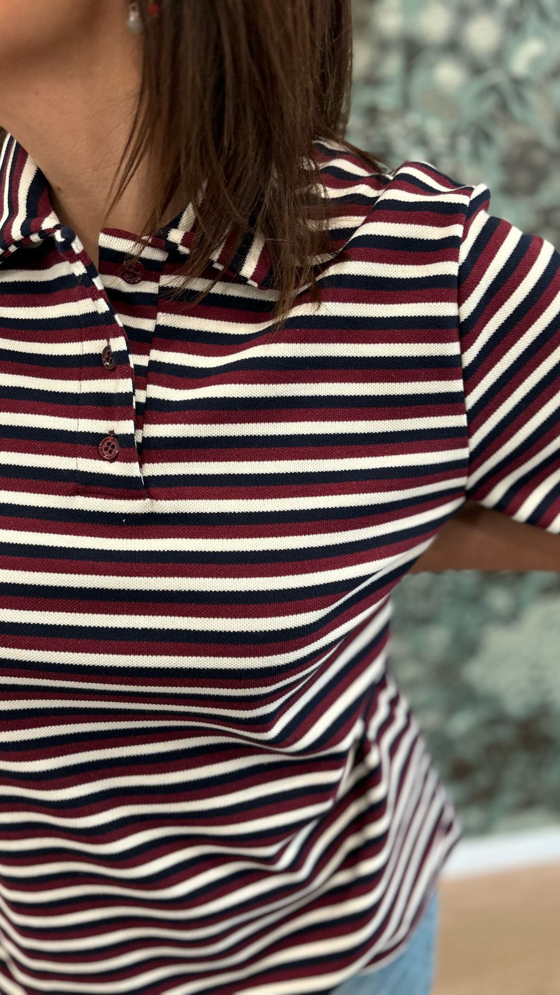 Polo righe TD0773 Vicolo bordeaux