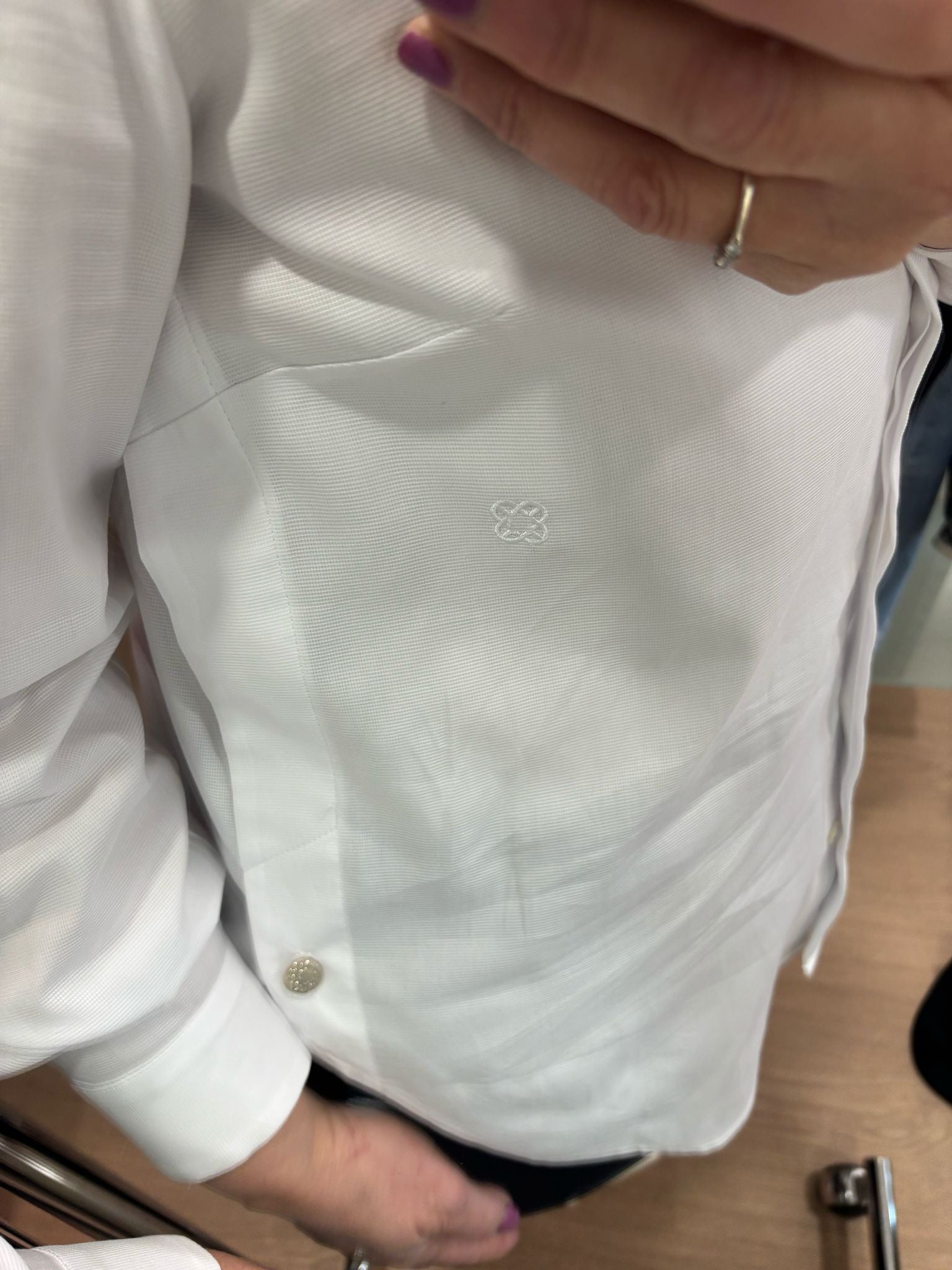 Camicia ampia in oxford 5087 Elena Mirò bianco