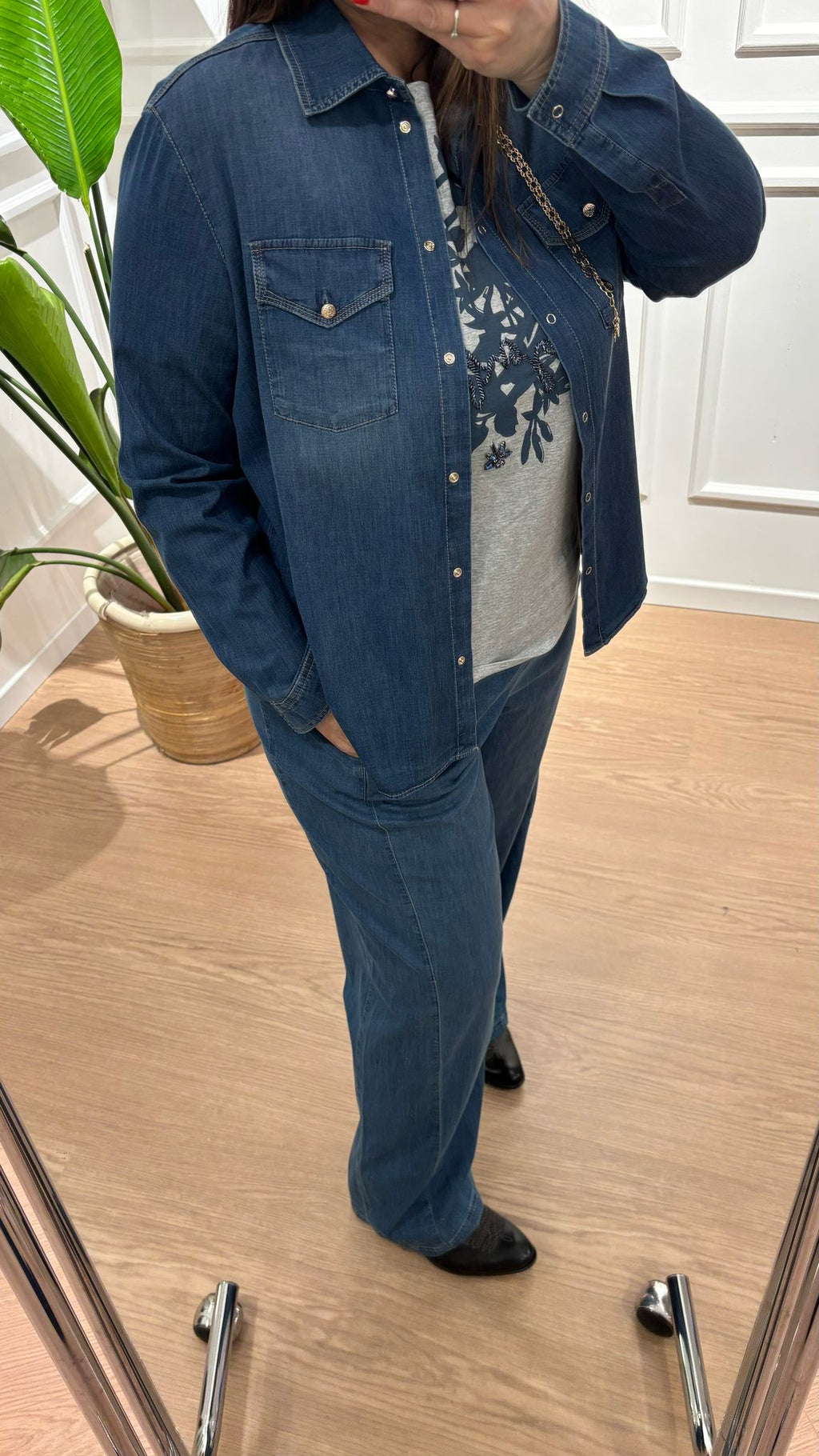 Camicia in chambray 5405P0 Elena Mirò