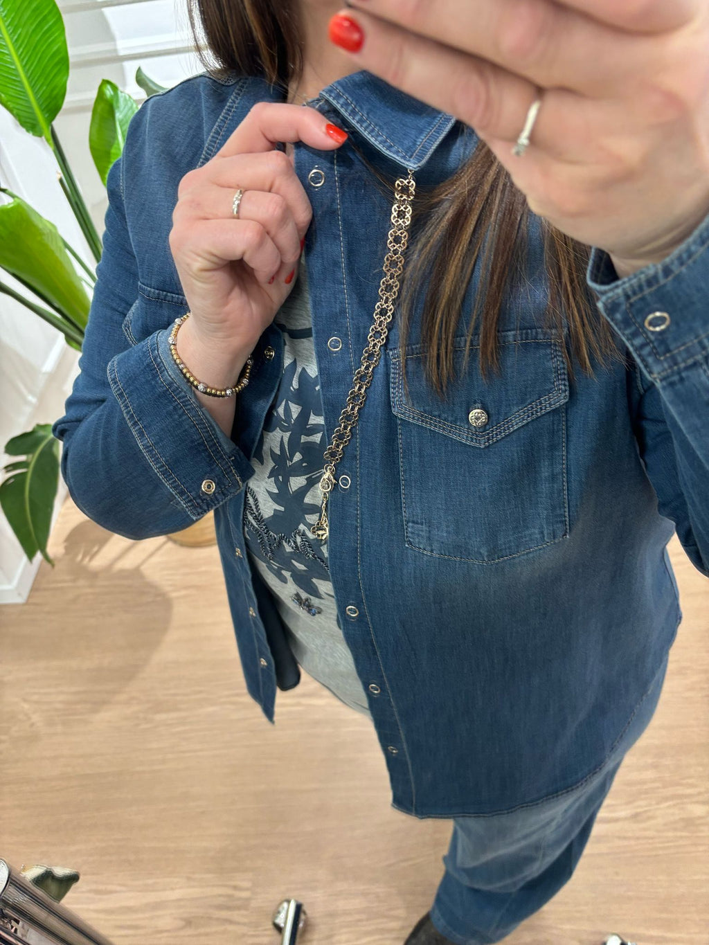 Camicia in chambray 5405P0 Elena Mirò