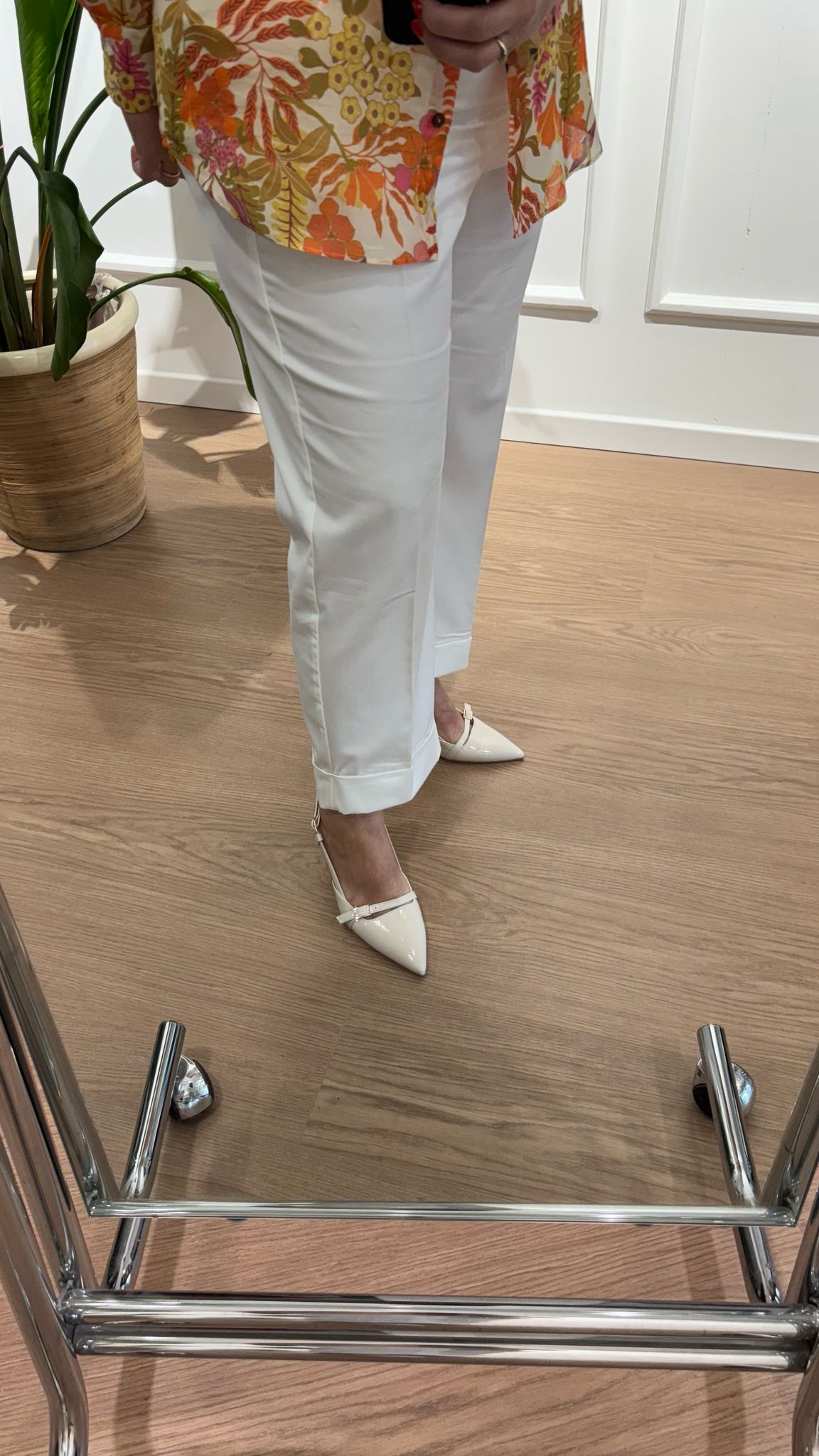 Pantalone cropped P123P0 Elena Mirò bianco