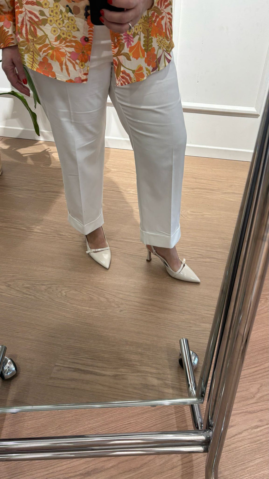 Pantalone cropped P123P0 Elena Mirò bianco