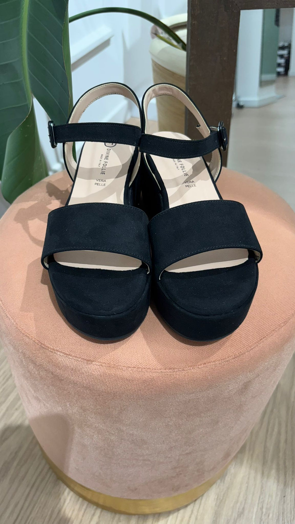 Sandalo platform 391 Divine Follie nero