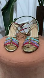 Sandalo 8054 Divine Follie fuxia/nero