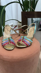 Sandalo 8054 Divine Follie fuxia/nero