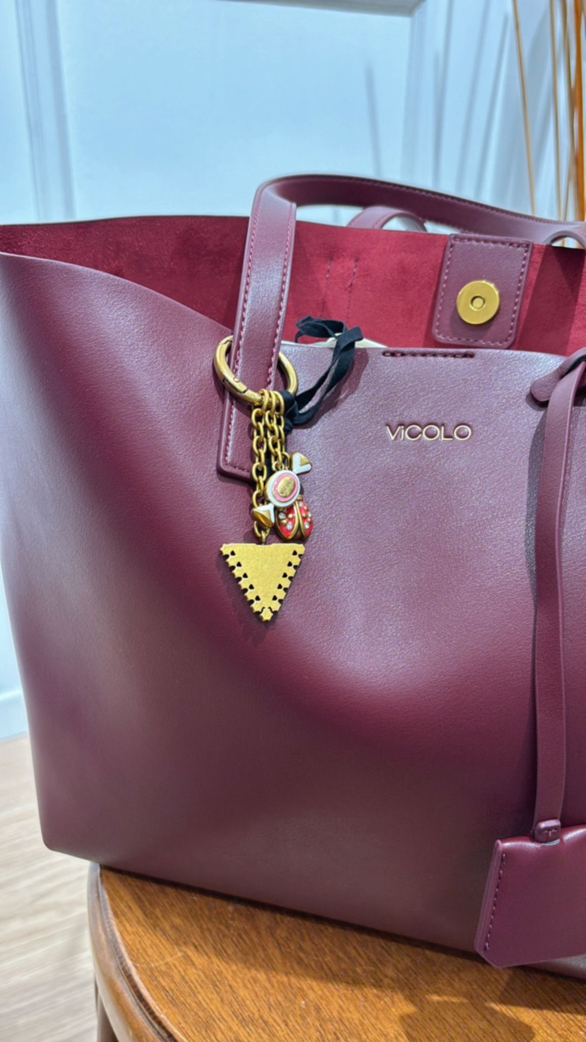 Borsa shopper XF0017 Vicolo borgogna