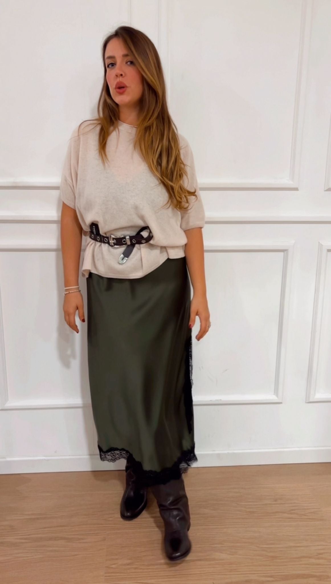 Abito sottoveste Imperial AFVTKBA verde