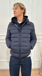 Piumino con cappuccio staccabile 1252 4ZP Colmar blu