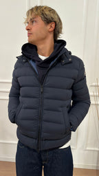 Piumino con cappuccio staccabile 1252 4ZP Colmar blu