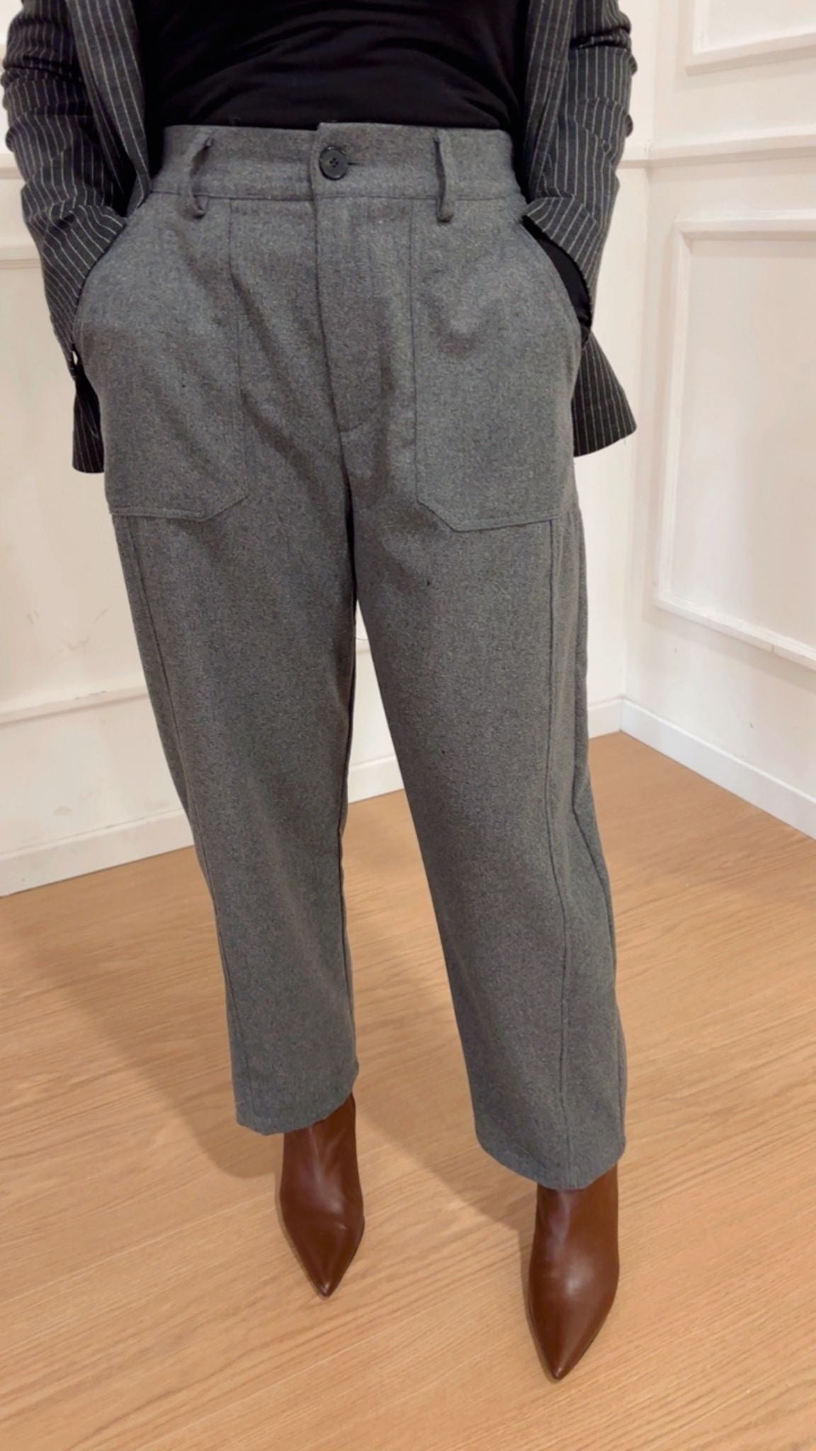 Pantalone in panno barrell TF2318 Vicolo