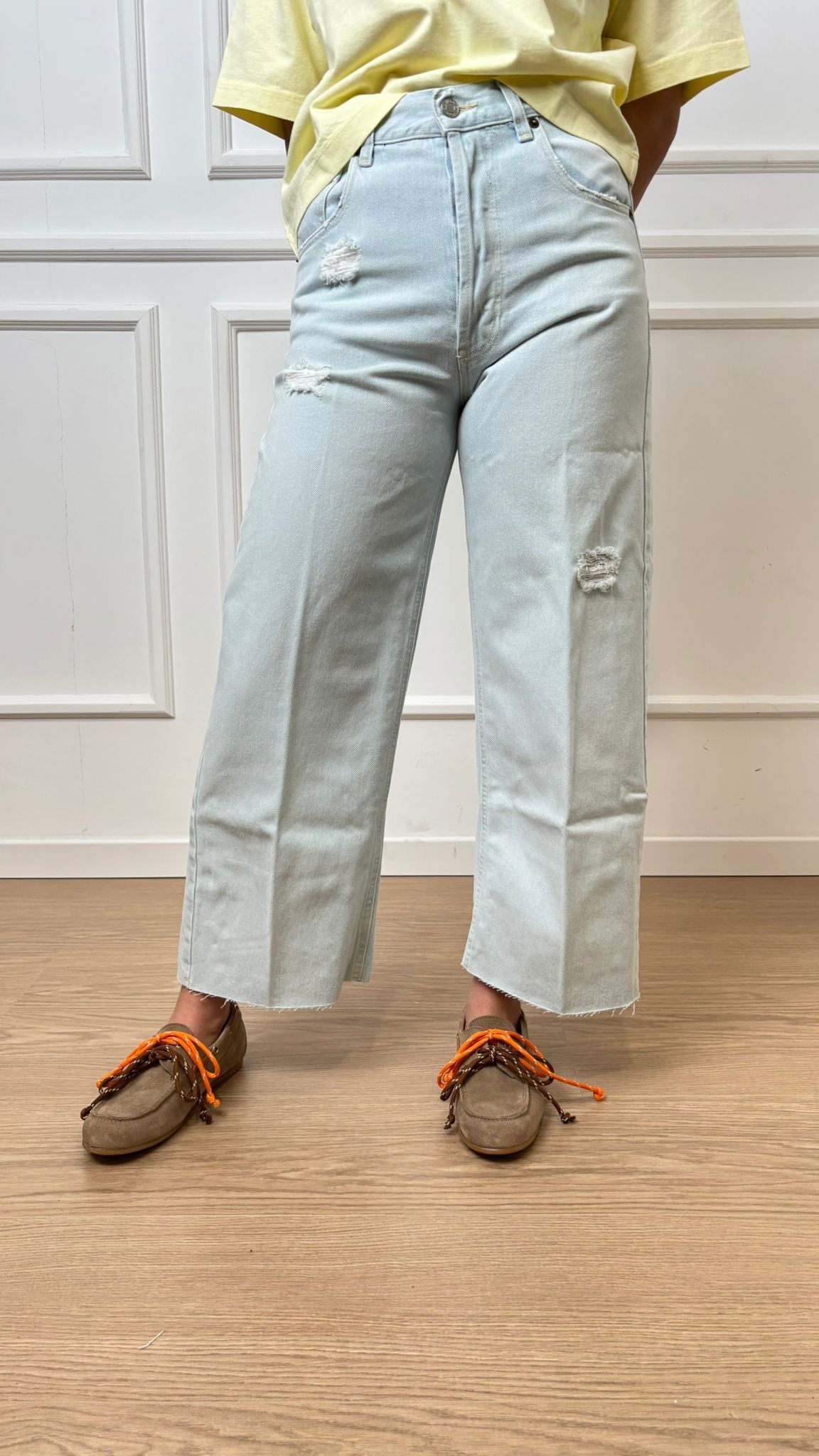 Jeans Wide leg Crop Ivonne Vicolo DAB5068