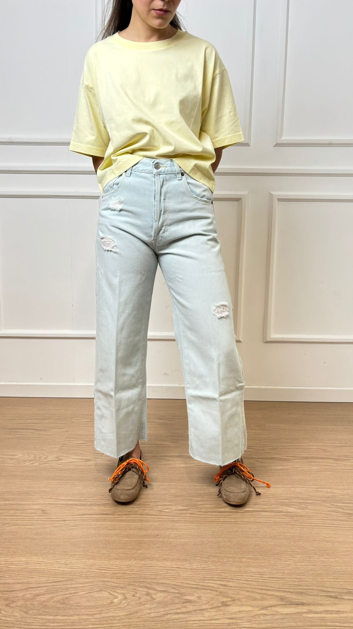 Jeans Wide leg Crop Ivonne Vicolo DAB5068