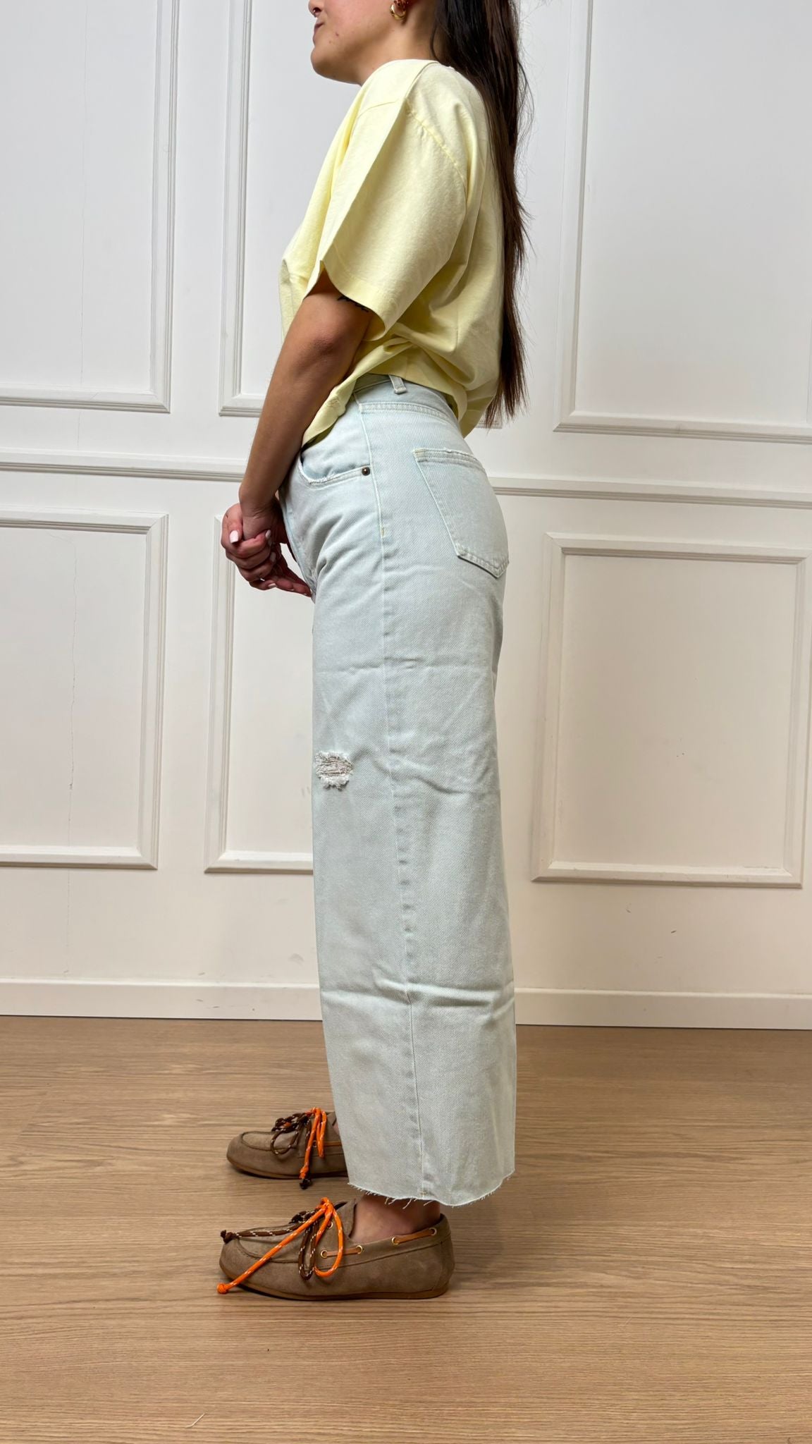 Jeans Wide leg Crop Ivonne Vicolo DAB5068