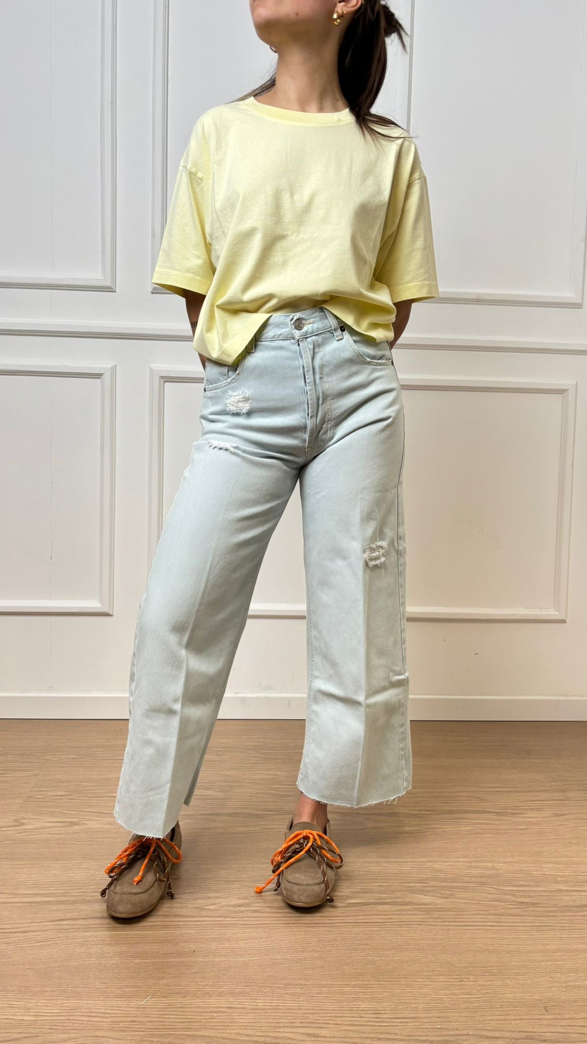 Jeans Wide leg Crop Ivonne Vicolo DAB5068