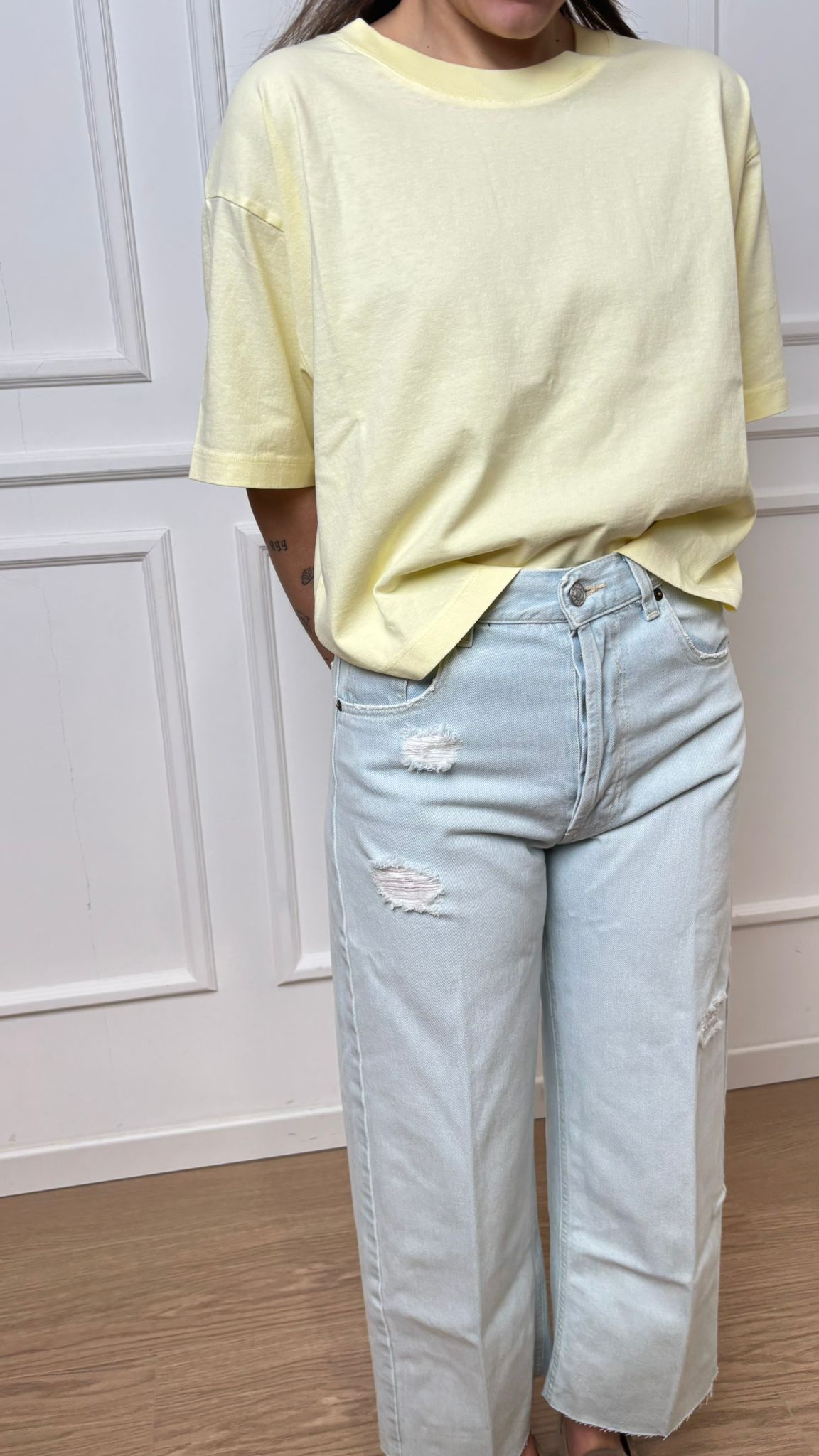 Jeans Wide leg Crop Ivonne Vicolo DAB5068