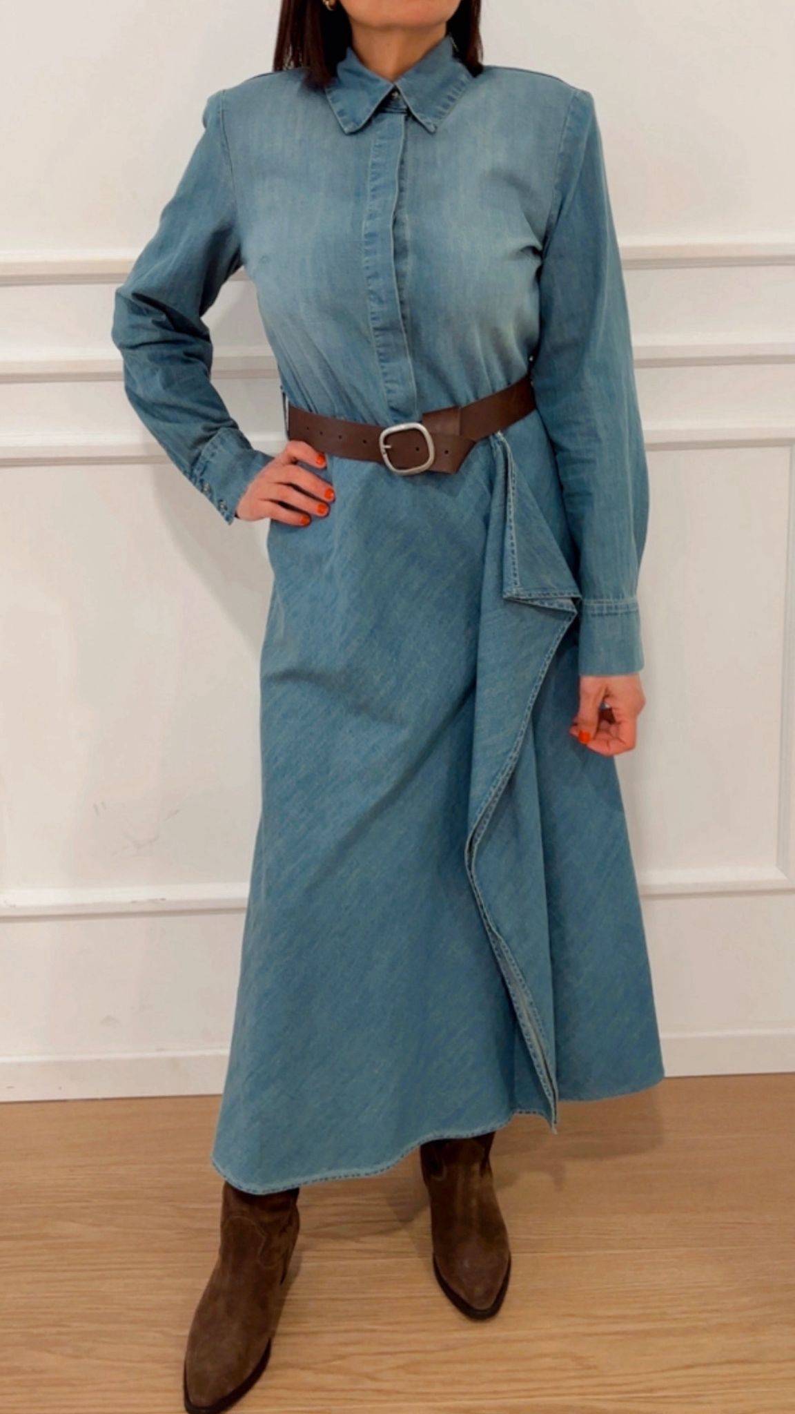 Abito rouge in jeans S26A098 Tensione in