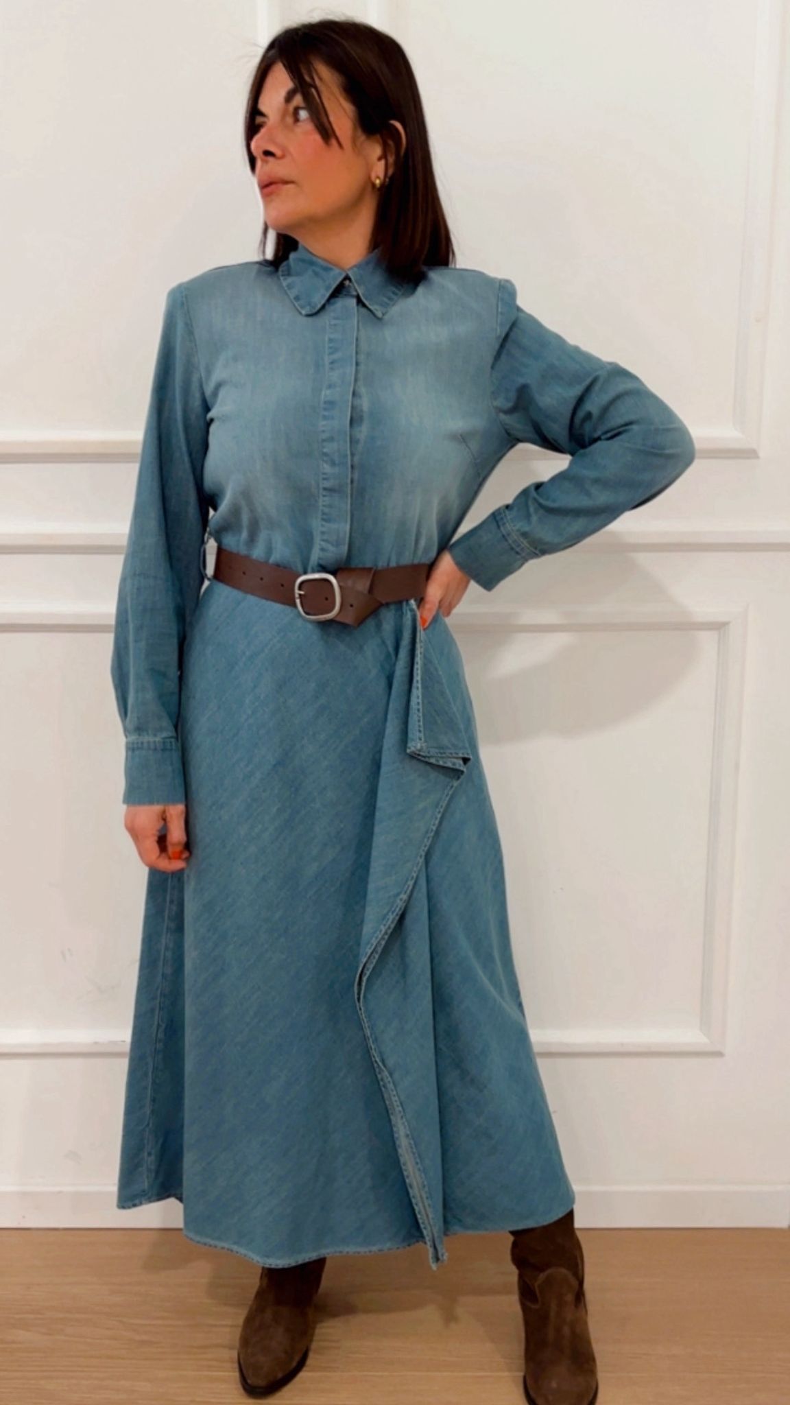 Abito rouge in jeans S26A098 Tensione in