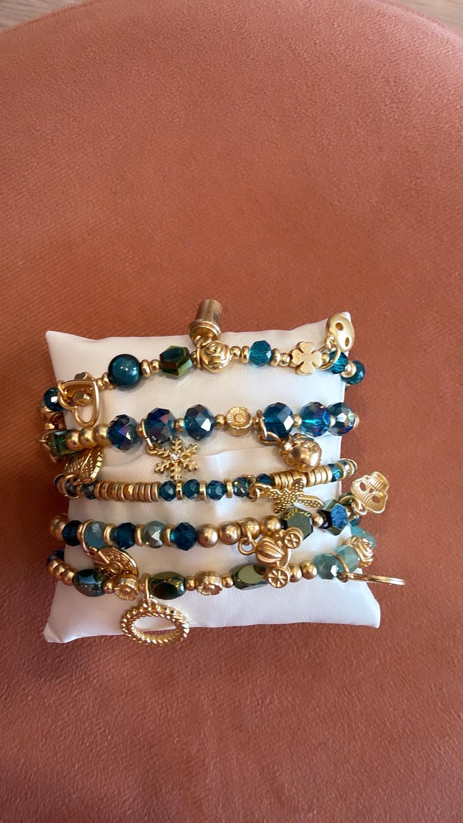 Bracciale charms Kamani verde 1