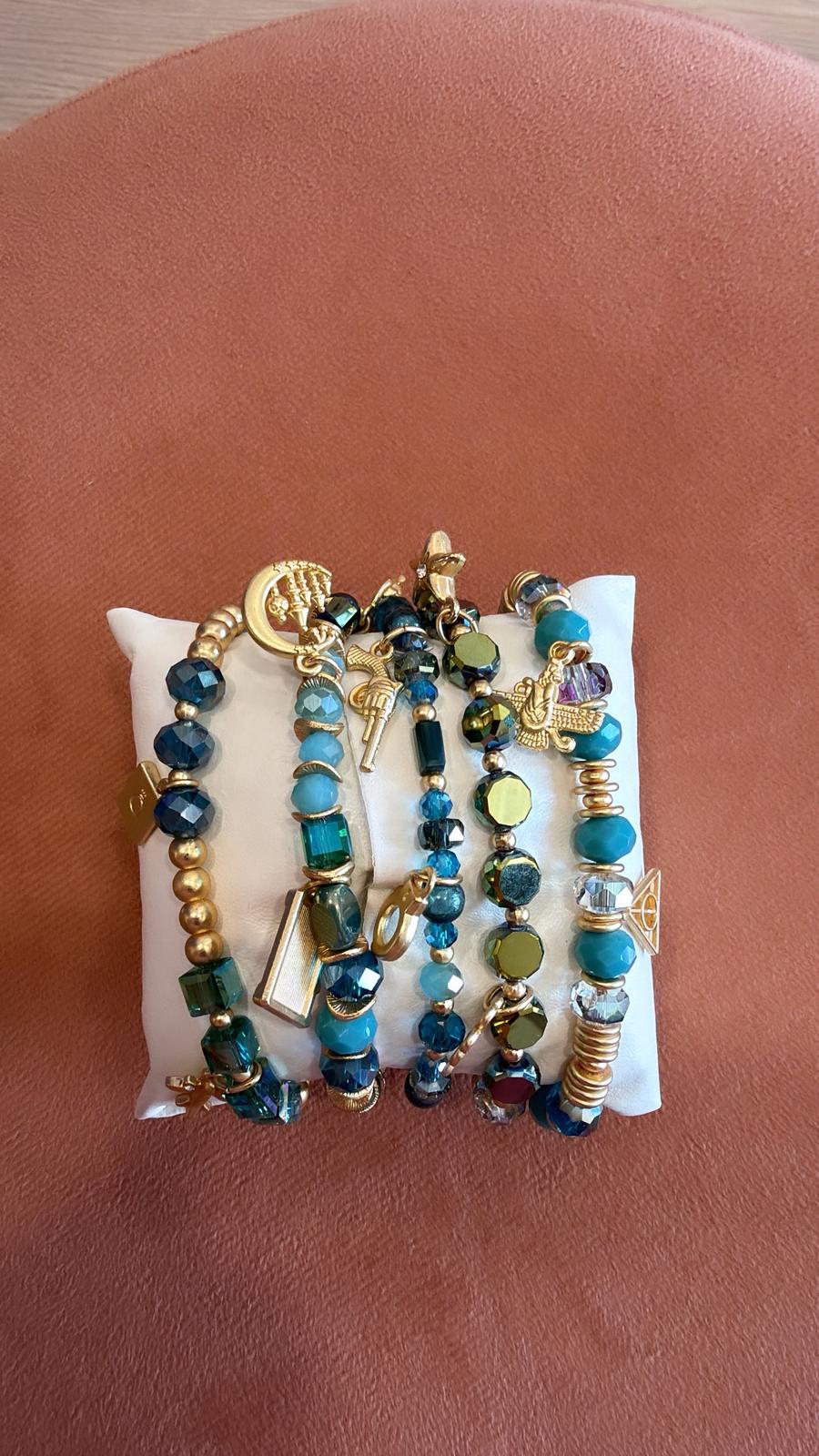 Bracciale charms Kamani verde 2