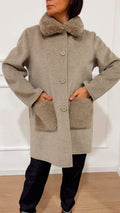 Giacca inserti in pelliccia eco DT45KF