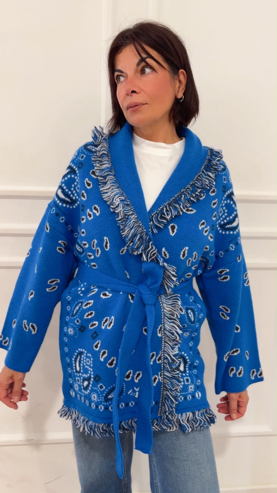 Cardigan bandana W6HMG38 TENSIONE IN