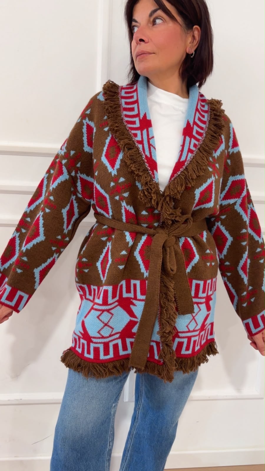 Cardigan frange W6HMG76 TENSIONE IN