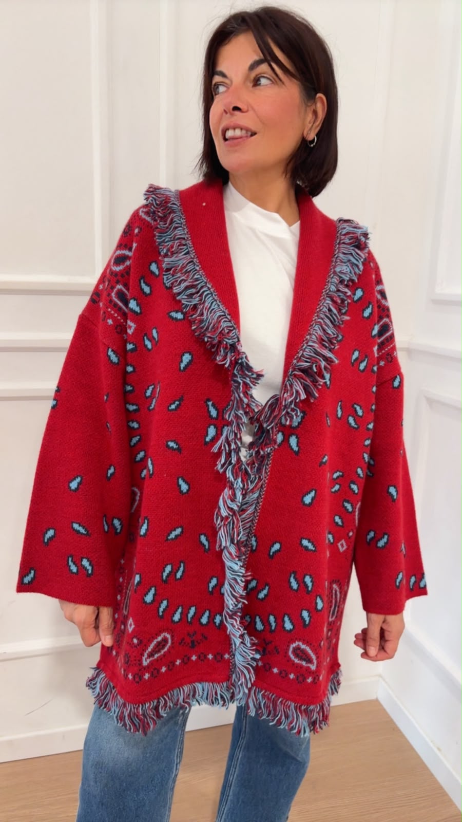 Cardigan bandana W6HMG38 TENSIONE IN