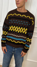 Maglione girocollo geometrico IMPERIAL