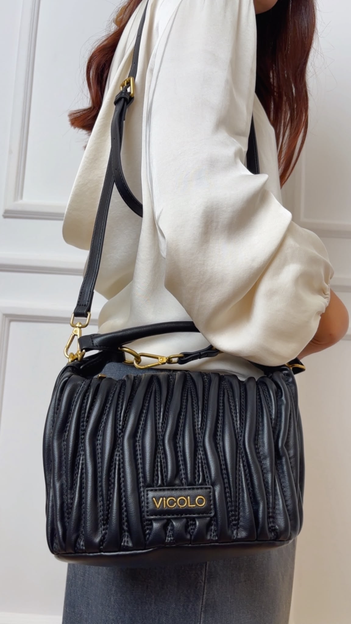 Borsa ecopelle trapuntata  HOOK XAC0050 VICOLO