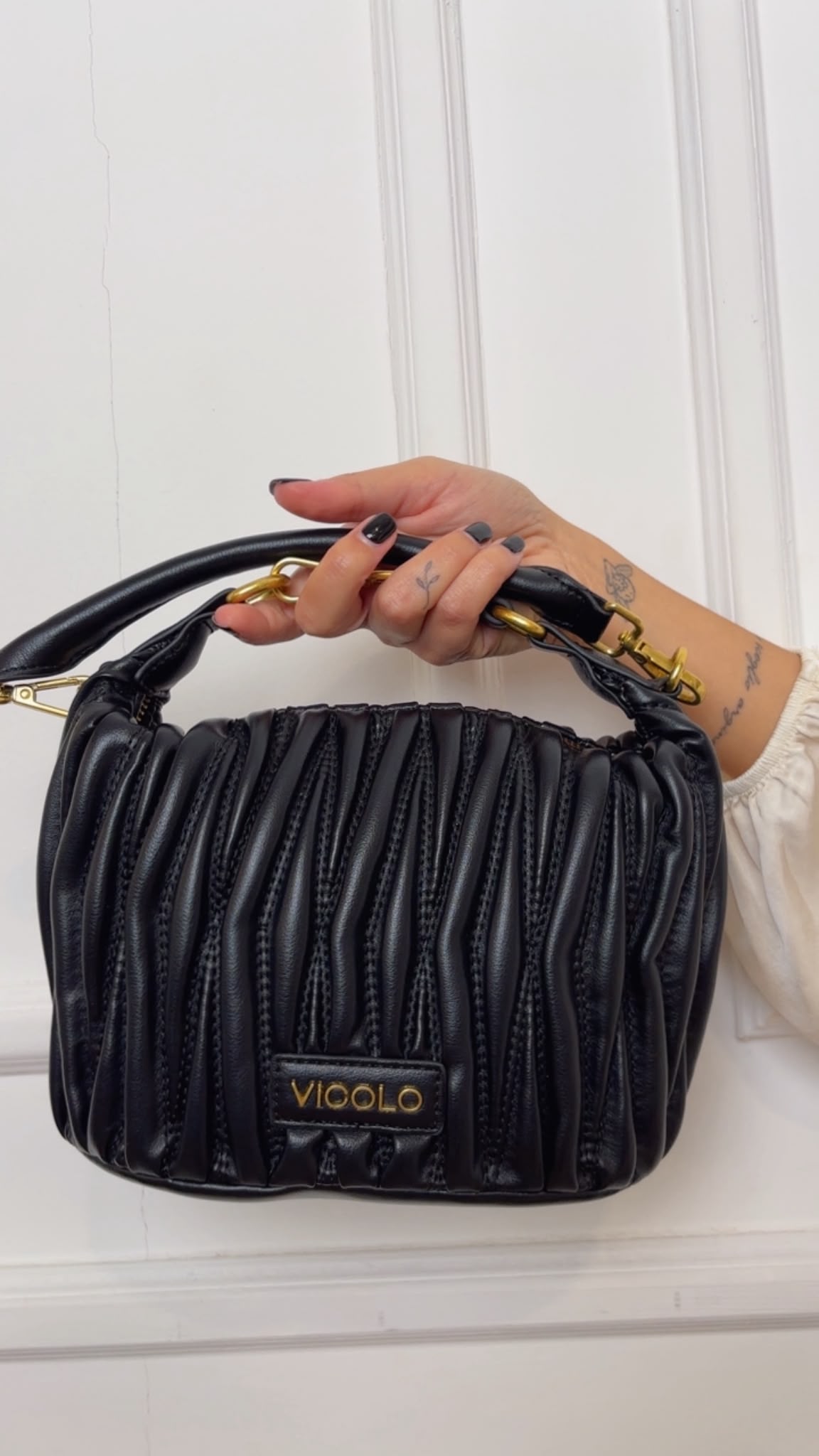 Borsa ecopelle trapuntata  HOOK XAC0050 VICOLO